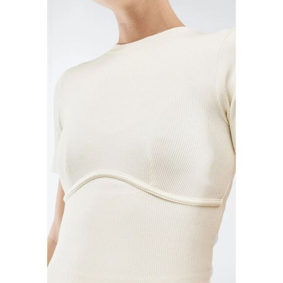 Fabletics SS2147918 Women's Sz XL Coconut/Ivory Taylor Short-Sleeve Top - Picture 8 of 9